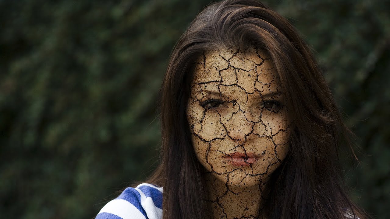 How To Make Cracked Face In Adobe Photoshop Youtube