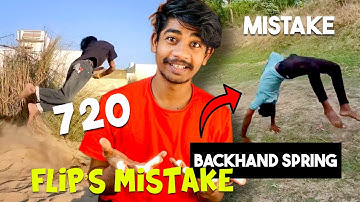 Backhand spring mistake🤫 Flip’s reaction / how to clean flip/ hyperhook Aashish