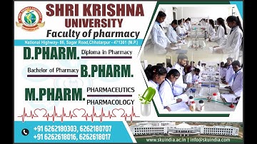Department of pharmacy | Admissions open 2025-26 | Shri Krishna University #sku #admissionopen2025