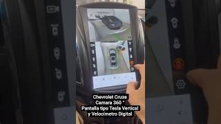 Cámara 360 Chevrolet Cruze pantalla tipo Tesla GPS carplay Android auto Tablero velocímetro digital