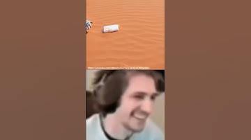 Dry ice carbon dioxide experiment on the surface of hot sand desert🗿 #shorts #facts #ytshorts