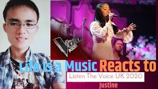 Justine Performs Listen The Final The Voice Kids UK 2020-Life is a Music Reacts