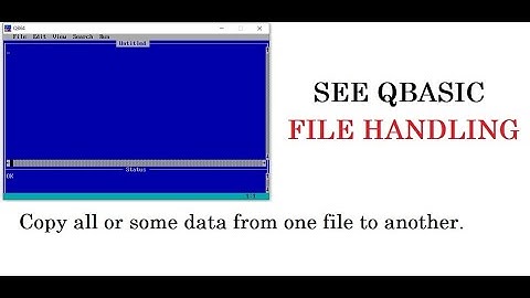 (lesson 5) Copy data from one file to another in qbasic #QBASIC #BASIC #QB64 #FILE_HANDLING #SEE