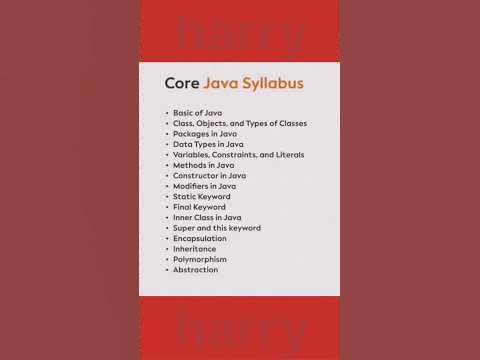 Core java syllabus | #java #javascript #iit #jee #jeemains #iitkanpur ...
