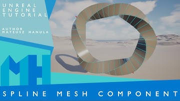 Unreal Engine 5 - Tutorial -Spline mesh component [DOWNLOAD]
