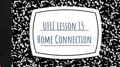 UFLI Foundations Lesson 15 Home Connection