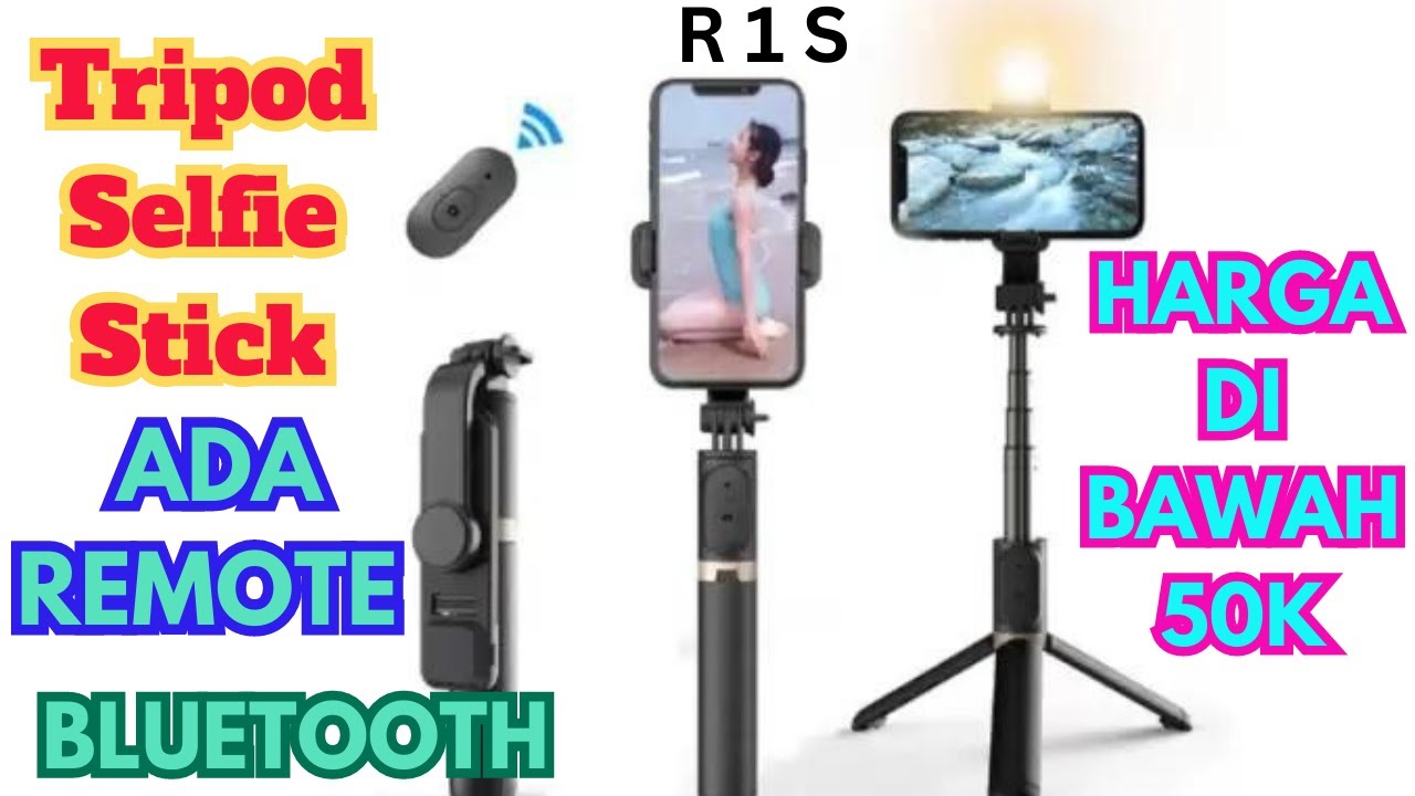 REVIEW SELFIE STICK R1S TONGSIS 3 IN 1 LIGHT PLUS REMOT BLUETOOTH - Selfie Stick Tripod