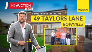 Live Auction @ 49 Taylors Lane, Rowville