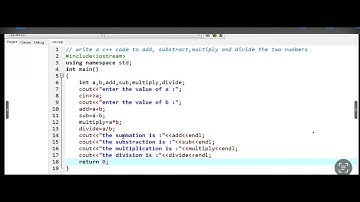 Write a C++ program to add, subtract, multiply, and divide the two numbers.