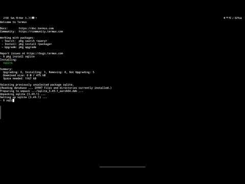 #5 Getting SQLite working on Termux  on a Galaxy Tab S10 Ultra