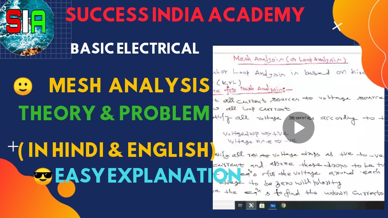 Mesh analysis theory and problem,mesh analysis dc circuit basic ...