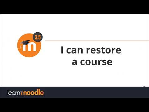 Course restore in