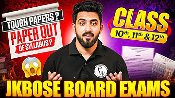 Will JKBOSE Class 10th, 11th, 12th Papers Be Tough? 😱 | Out Of Syllabus Questions?📄 | JKBOSE Wallah