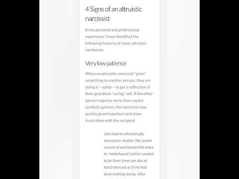 Altruistic Narcissist, Accept My Help or Else!!