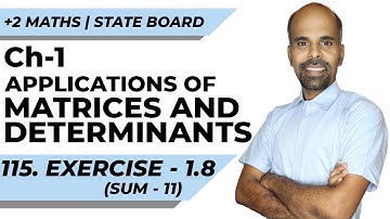 Class 12 | Ex - 1.8 | Q.No. 11 | Applications of Matrices & Determinants | State Board | ram maths