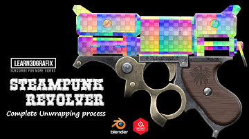 Easy UV Unwrapping for Beginners | Steampunk Revolver Unwrapping in Blender 3.4