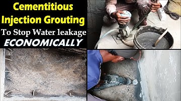 Cementitious Injection Waterproofing Technique | Stop water leakage in RCC Water Tank by Grouting