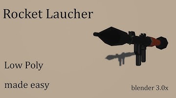 How to make a low poly rocket launcher /BLENDER