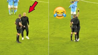 Pep Guardiola toma cartão bizarro e tenta se desculpar com o árbitro