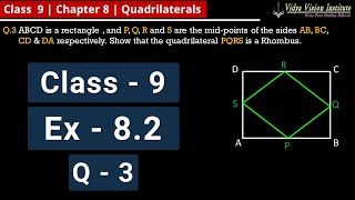 QUADRILATERALS || Part 17 - Exercise 8.2 - Q-3 || NCERT - Class 9 - Mathematics || Hindi