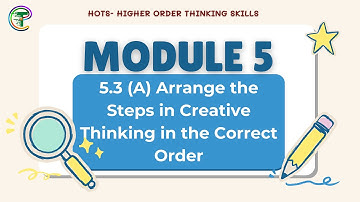 5.3 (A) Arrange the Steps in Creative Thinking in the Correct Order | Module 5