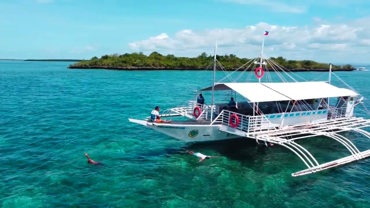 Caohagan and Sulpa Island in Cebu Drone Shot