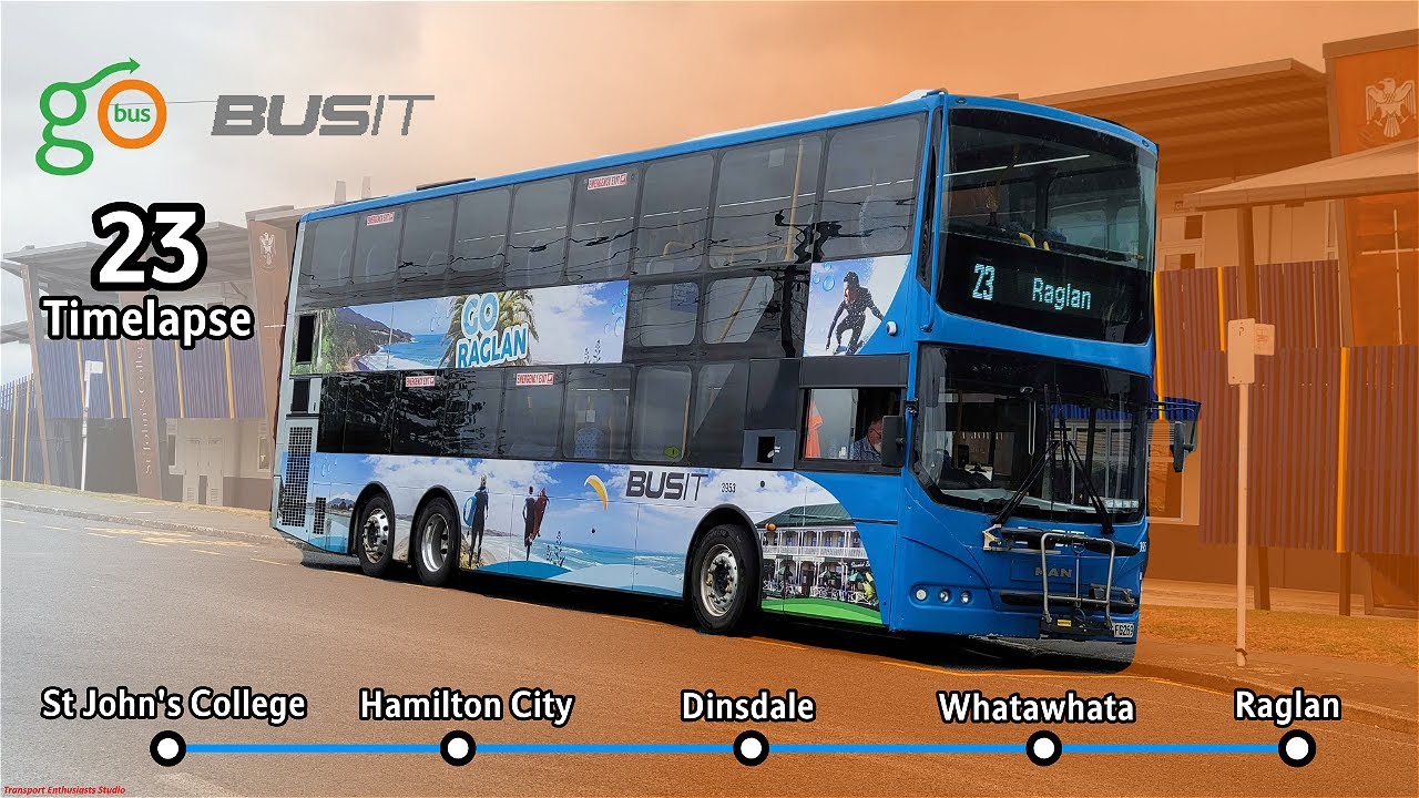 [4K60] Gobus 3953 LFG269@23 Hamilton St John's College to Raglan ...