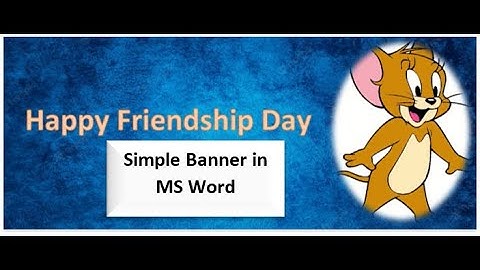 how to design a banner in ms word || Easy & Simple Banner