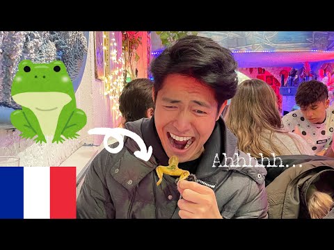 Japanese guy tries FROG LEGS for the first time in Paris🇫🇷