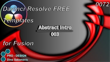 0072 Davinci Resolve FREE Templates for Fusion Abstract Intro 003 DEMO