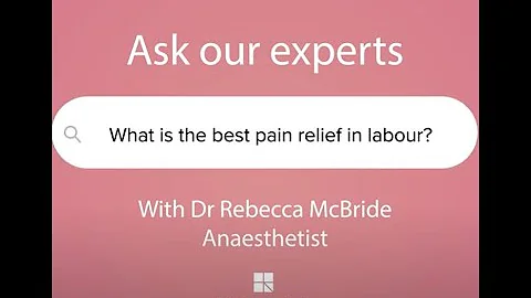 What is the best pain relief in labour? With Dr Re...