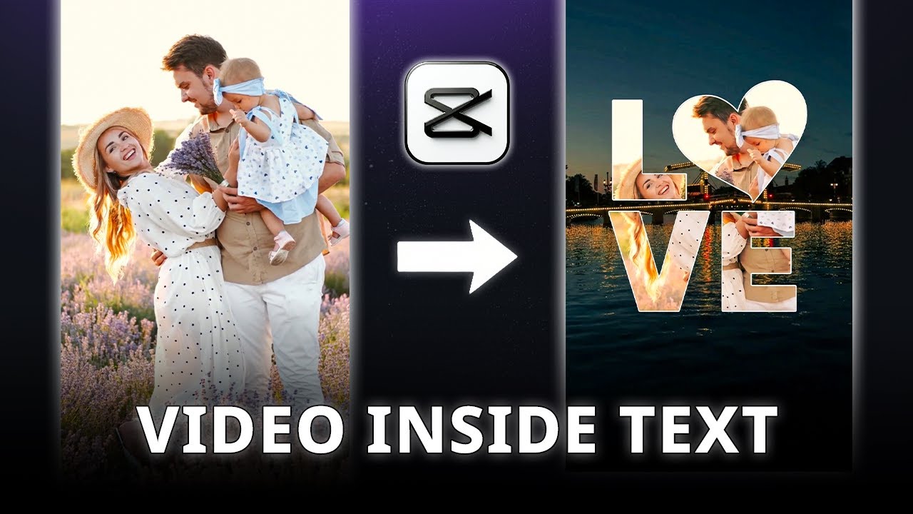 LOVE Text Reveal Effect in CapCut (Family Inside Text) | CapCut Edit Tutorial