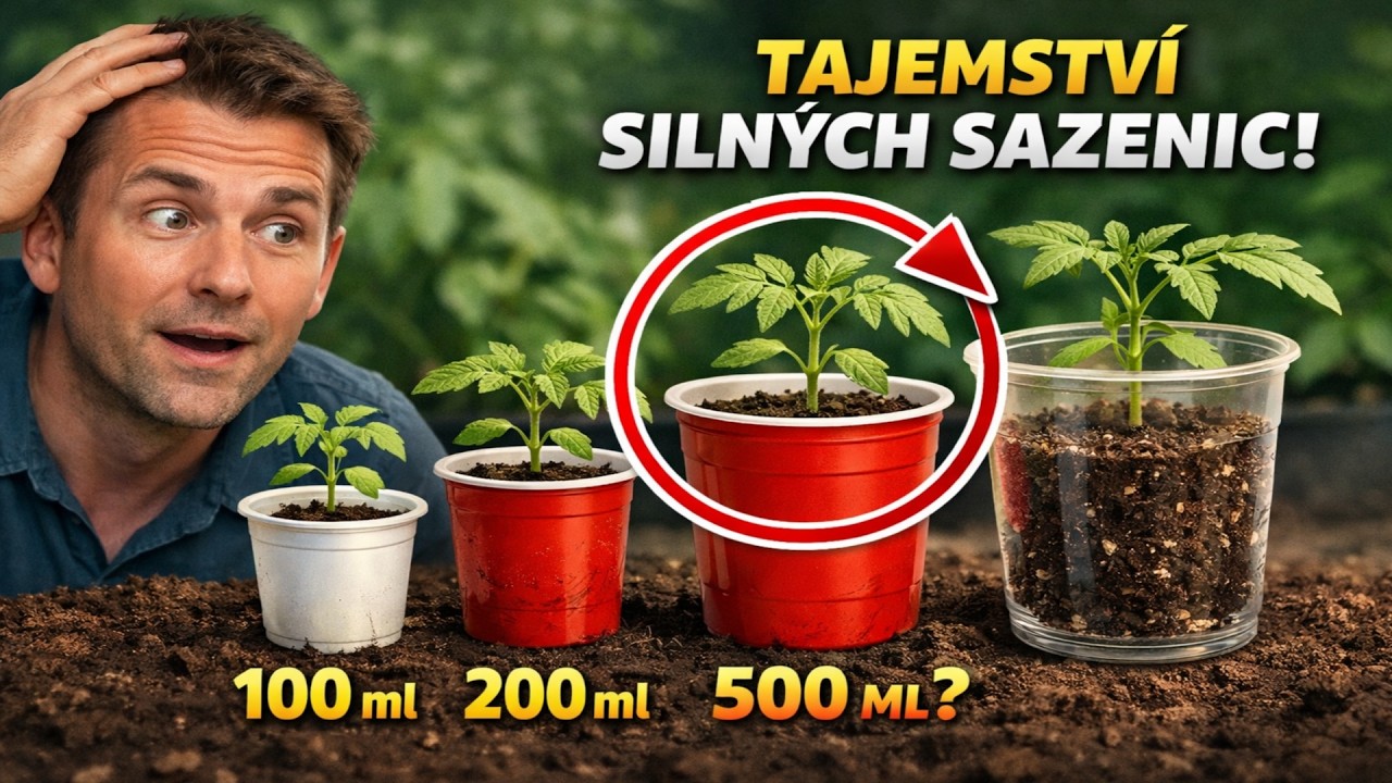 TAJEMSTVÍ SILNÝCH SAZENIC v kelímku! Jaký objem zvolit: 100, 200, nebo 500 mililitrů?