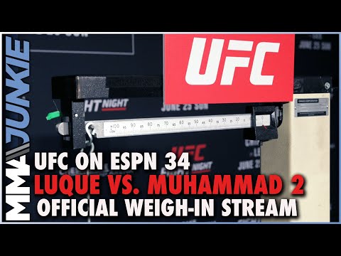 UFC on ESPN 34: Luque vs. Muhammad 2 Official weigh-in live stream | Fri. 9am P.T./ 12pm E.T.