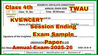 KVS/NCERT | TWAU/EVS | Session Ending Exam Sample Paper 2025-26 by KV Teacher.