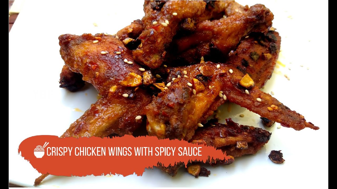 Crispy Chicken Wings with Hot Sauce Chicken Recipe Honey Garlic and