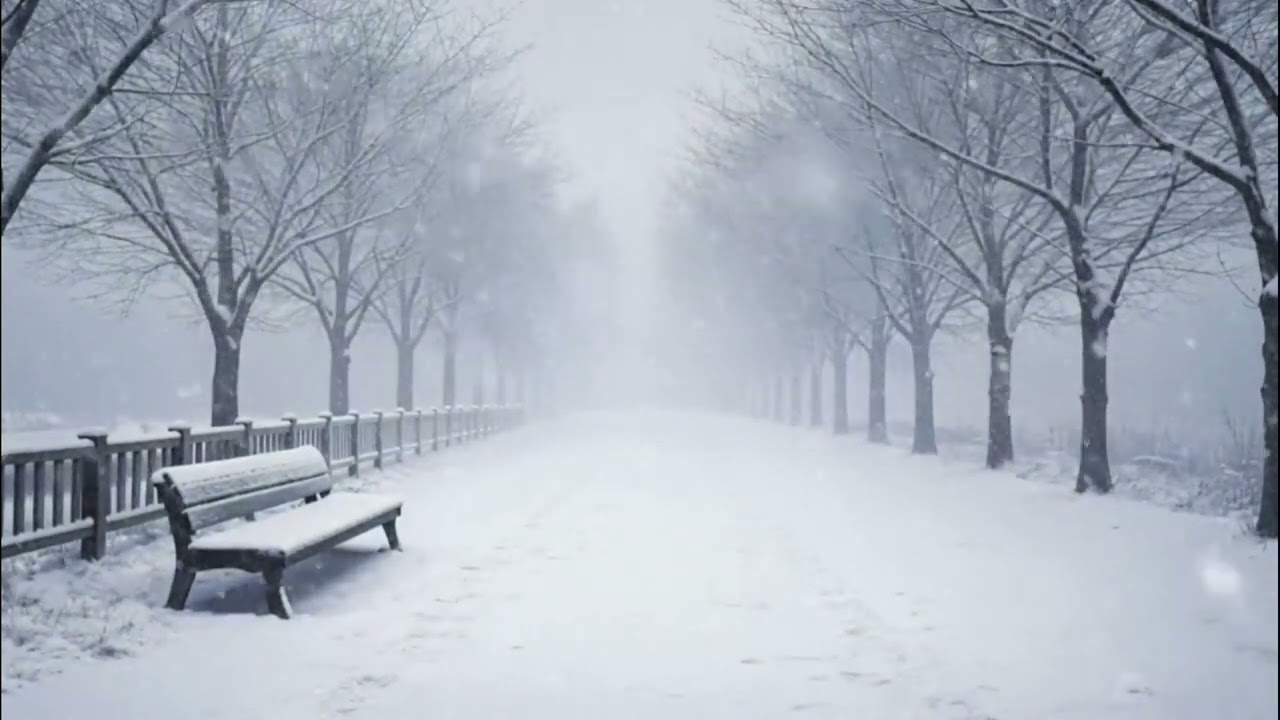 Snowy Day ❄️ | Calm Piano Music While Snow Falls (1 Hour)