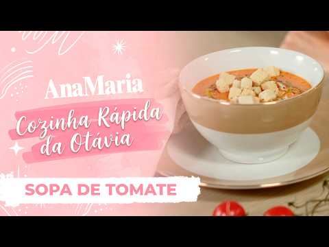 Incrível: sopa de tomate em 5 minutos com lata de tomate pelado! | Cozinha Rápida da Otávia