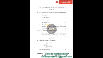 KUK B.Sc 4th sem Programming In C & Numerical Methods examination 2020