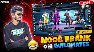 🥰😃NooB PRANK ON GUILDMATES 😂FULL FUN 1vs4 #noobprank 😀