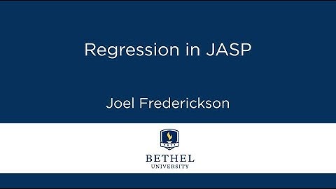 Multiple Regression in JASP