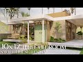 SMALL HOUSE DESIGN | CONTEMPORARY HOUSE PLAN 3-BEDROOM 10X12 METERS