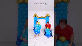 BALLOON CASTLE 🏰 Balloon decoration ideas 🤩 birthday decoration ideas at home #tiktok  #shorts