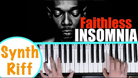 How to play INSOMNIA - Faithless Piano Tutorial [main synth riff]