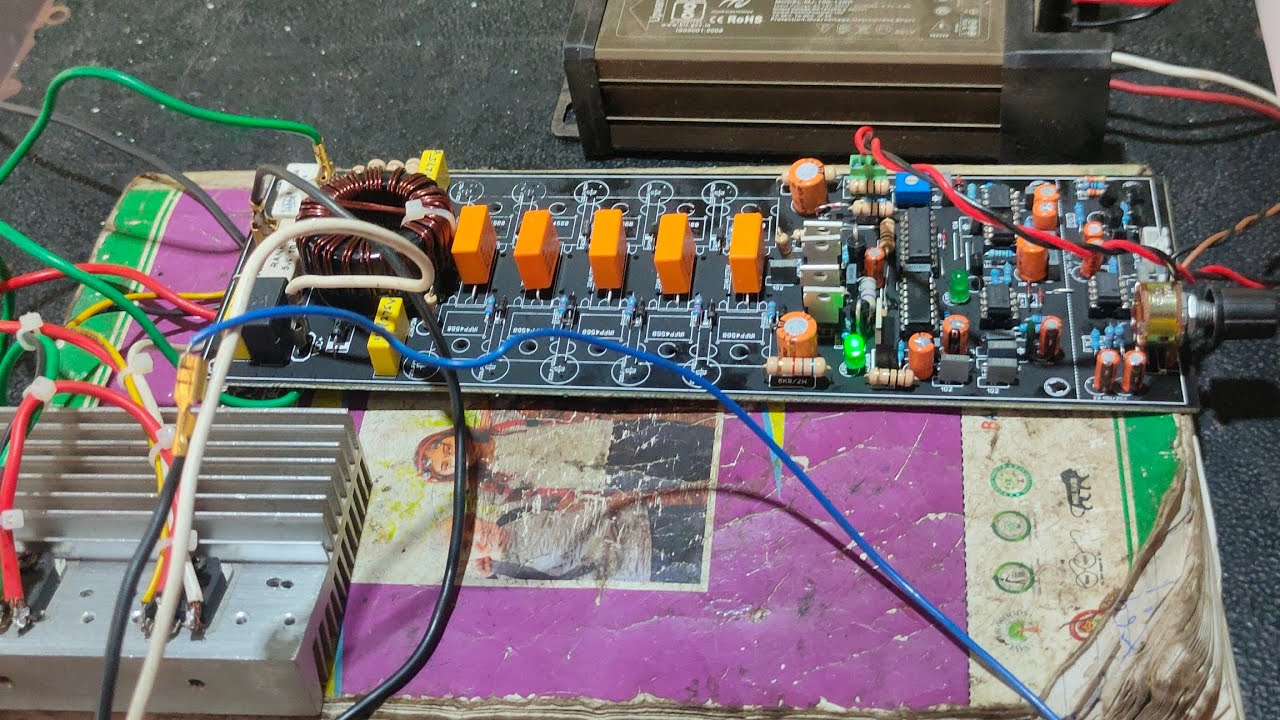 class d 4k5 amplifier pcb board - YouTube