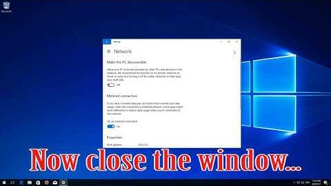 How to Enable or Disable a Metered Connection in Windows 10 - QUICK AND EASY!