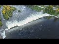 Aerial Landscapes of the Niva River flowing through the Town of Kandalaksha