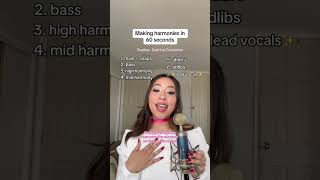 Making harmonies in 60 seconds (Feather by Sabrina Carpenter) 💘🎀✨