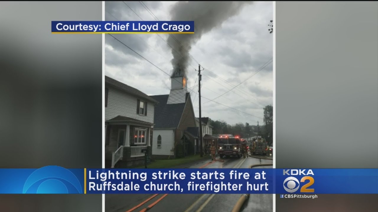 Lightning Strike Causes Church Fire In Westmoreland County - YouTube