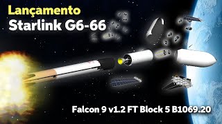 LANÇAMENTO DO FALCON 9 B1069.20 / STARLINK G6-66